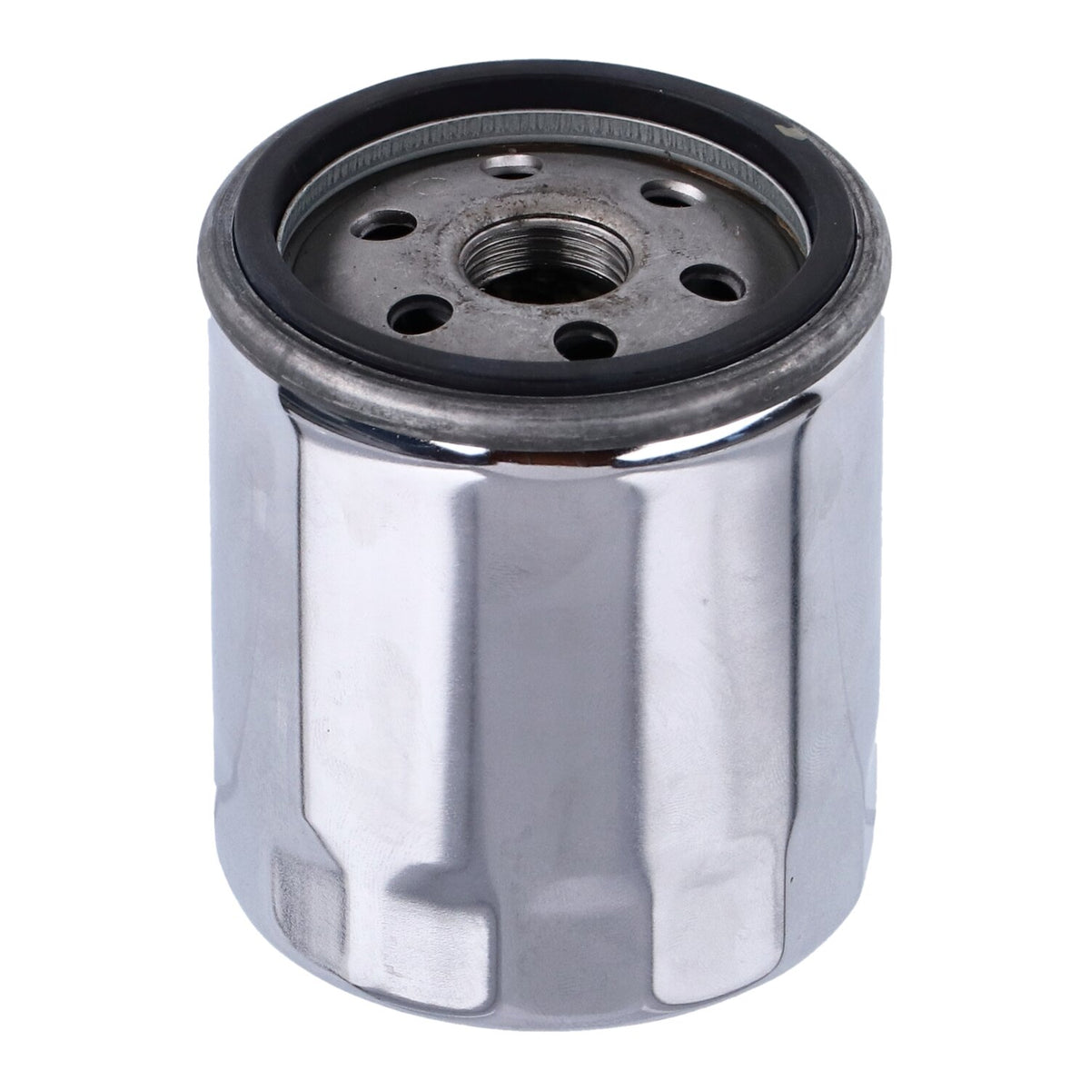 Athena, spin-on oil filter. Chrome