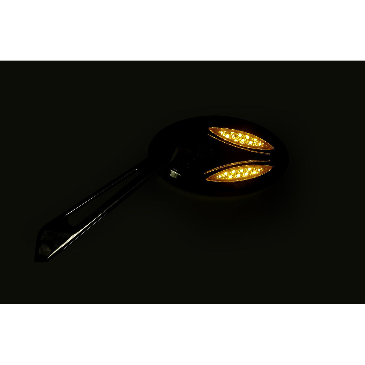 Cateye LED turn signal mirror set. Chrome