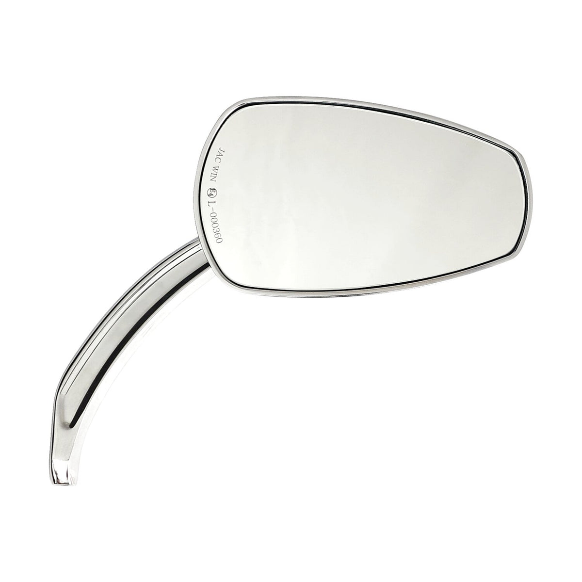 Slipstream mirror set. curved stem, chrome