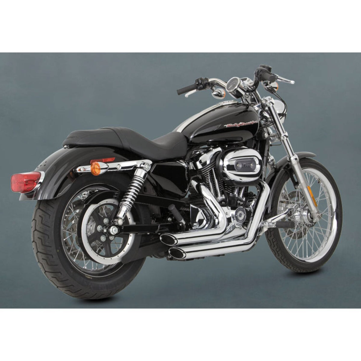 Vance & Hines, 2-1/2" shortshots staggered exh. chrome