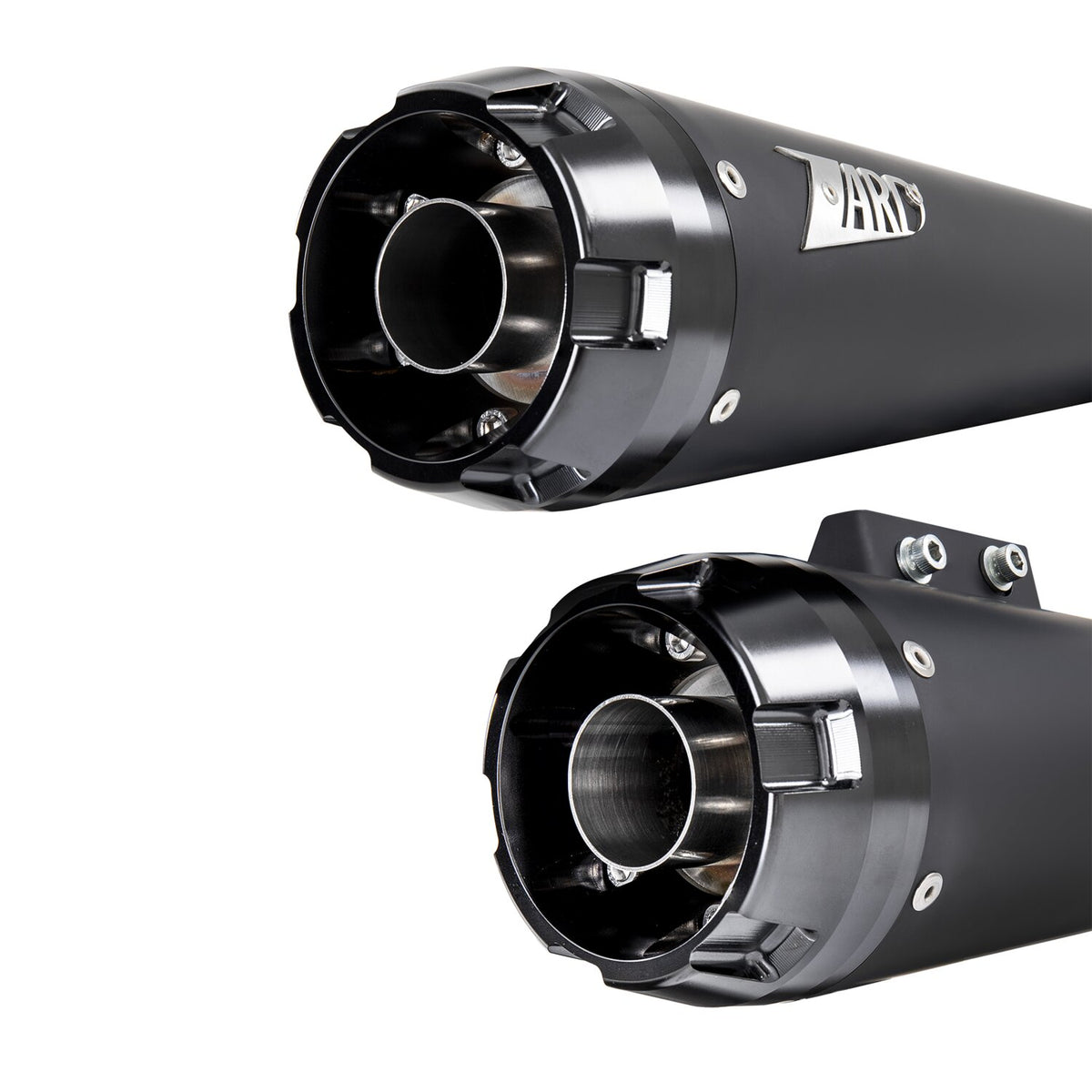 Zard, M8 Softail 2-2 slip-on muffler set. Matte black