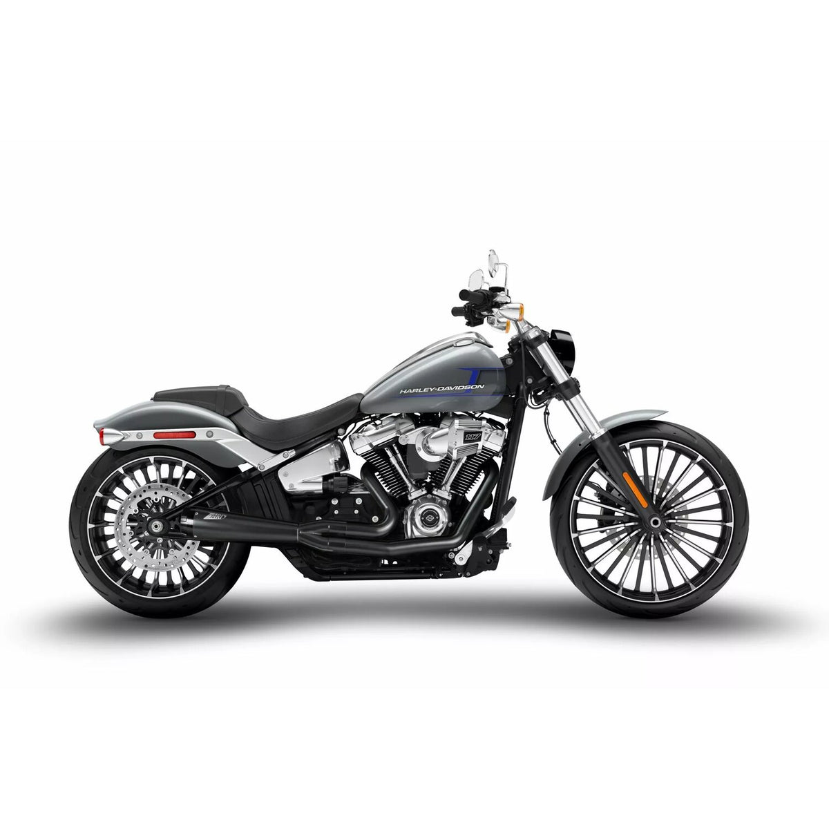 Zard, M8 Softail 2-1 Short Cone exhaust system. Black