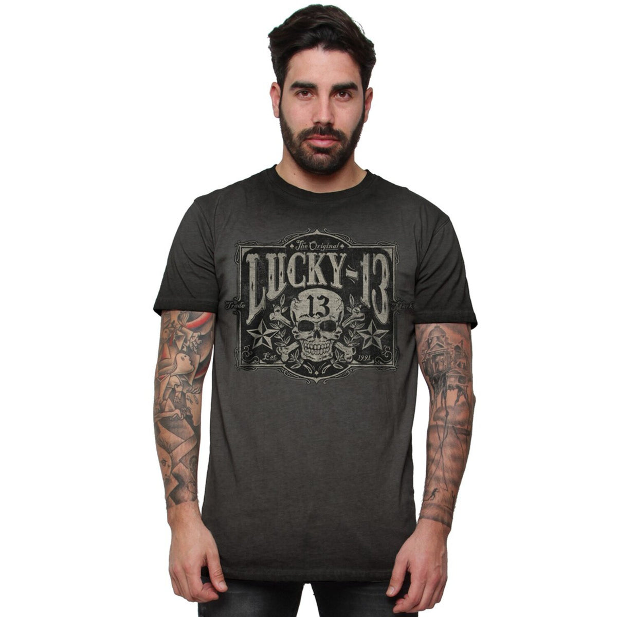 Lucky 13 Tombstone t-shirt vintage black