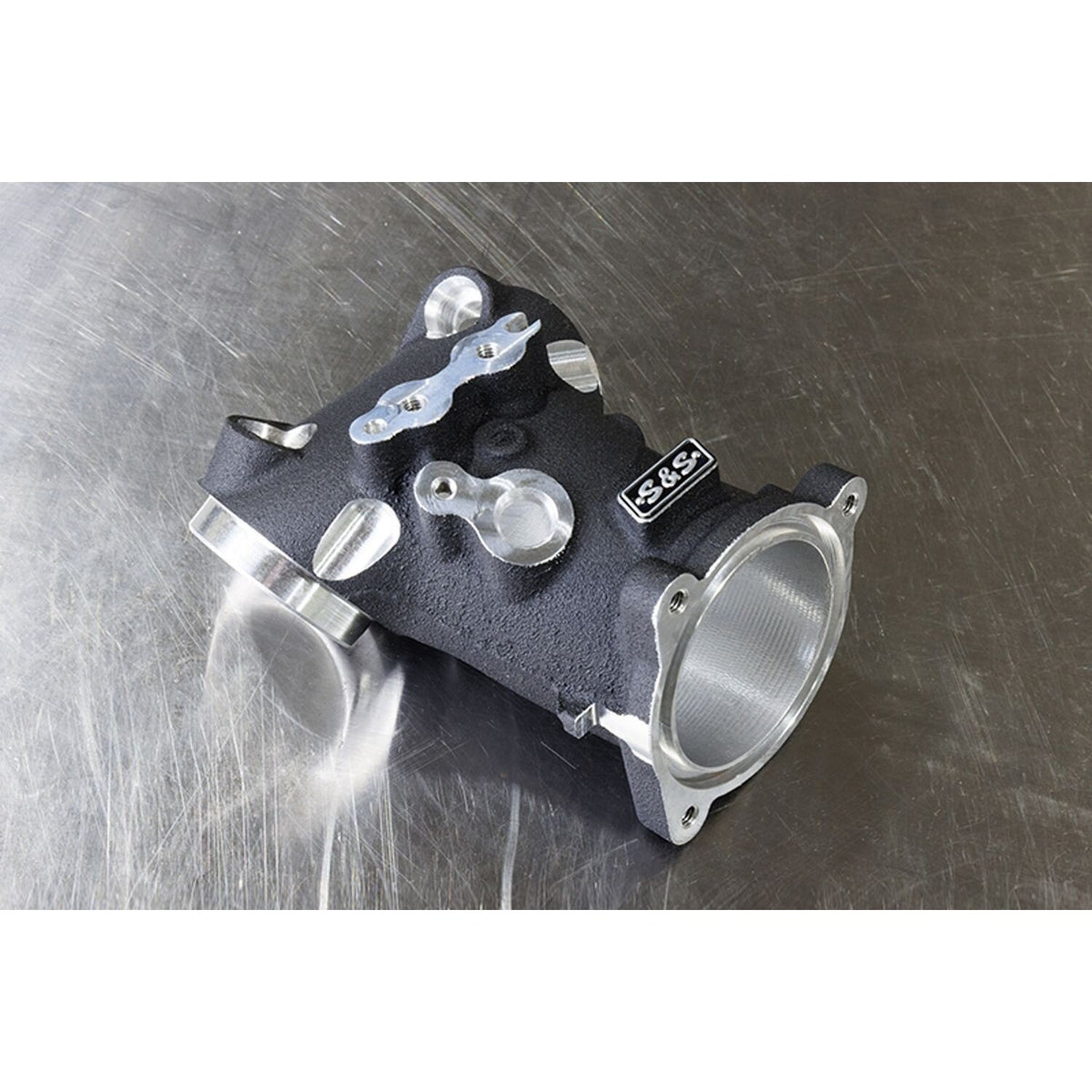 S&S, Premium M8 55mm CNC ported black manifold