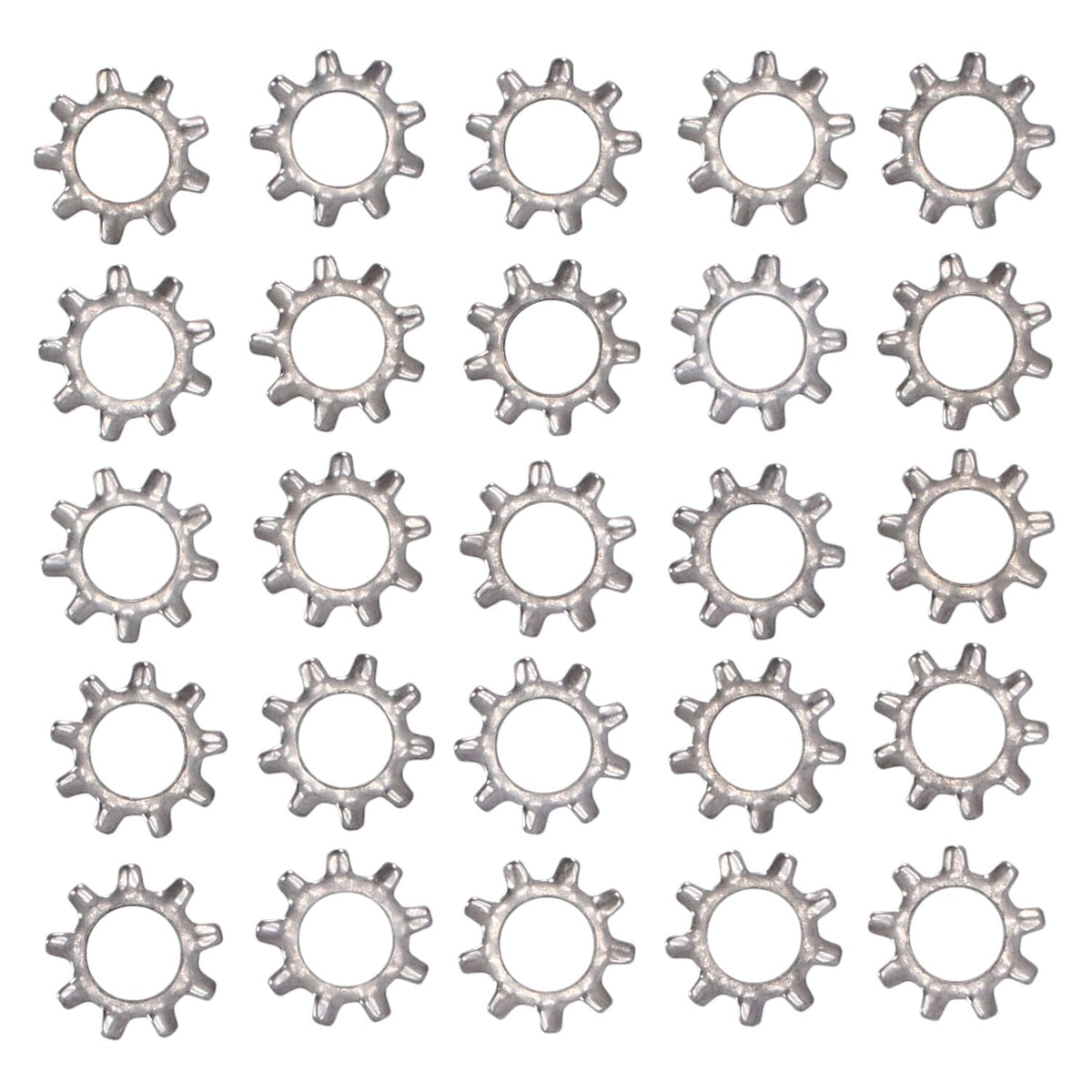 Ss ext. lockwashers, 1/4 inch - 25 pack