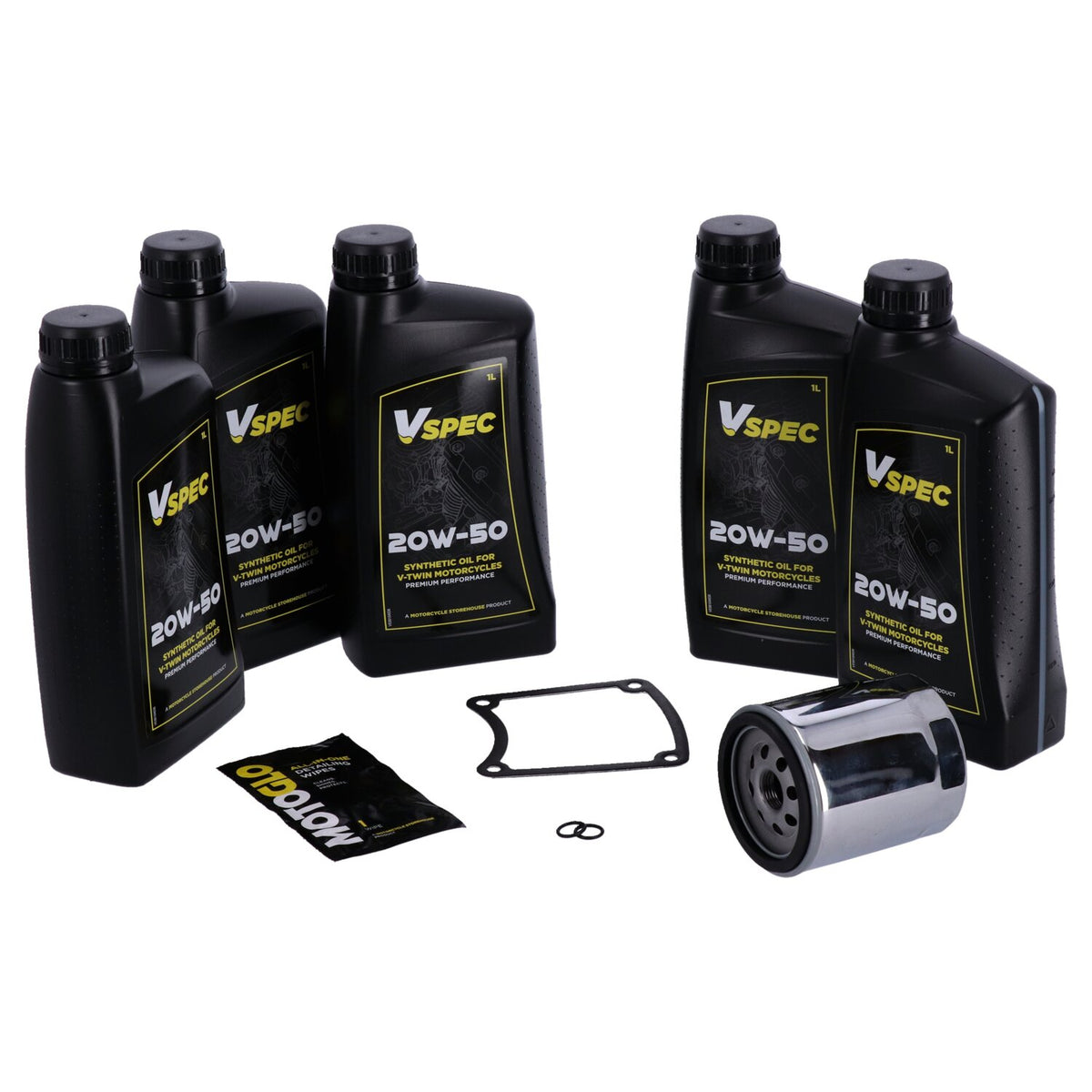 MCS, 'Big Oil' service kit. Full synthetic. Chrome filter