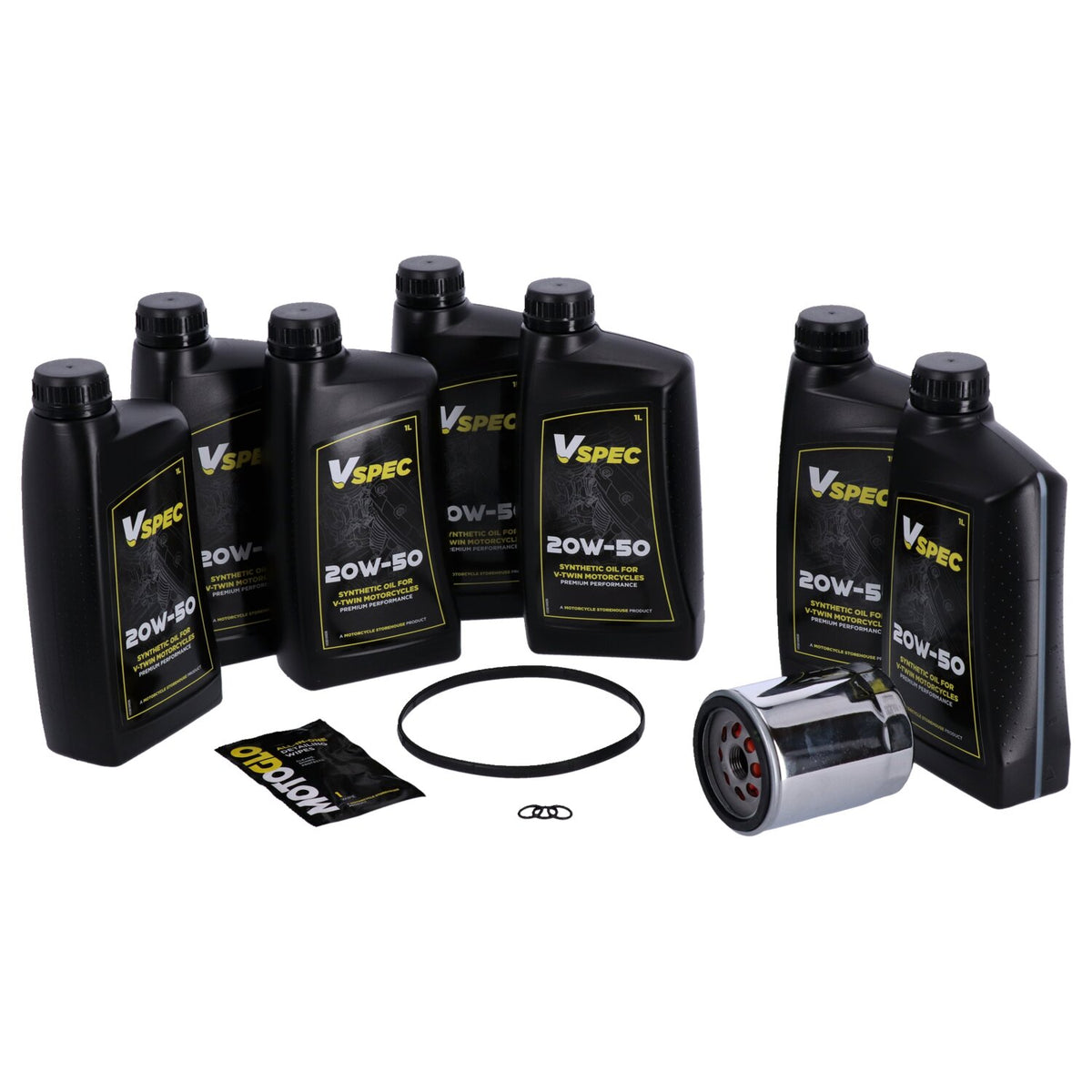 MCS, 'Big Oil' service kit. Full synthetic. Chrome filter