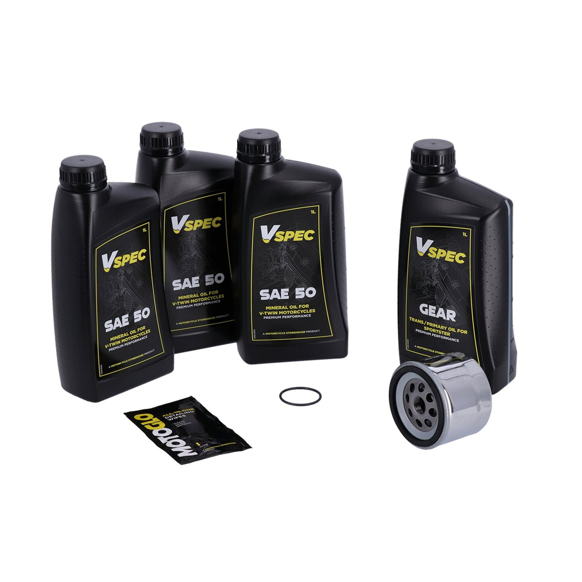 MCS, 'Big Oil' service kit. Mineral SAE50. Chrome filter