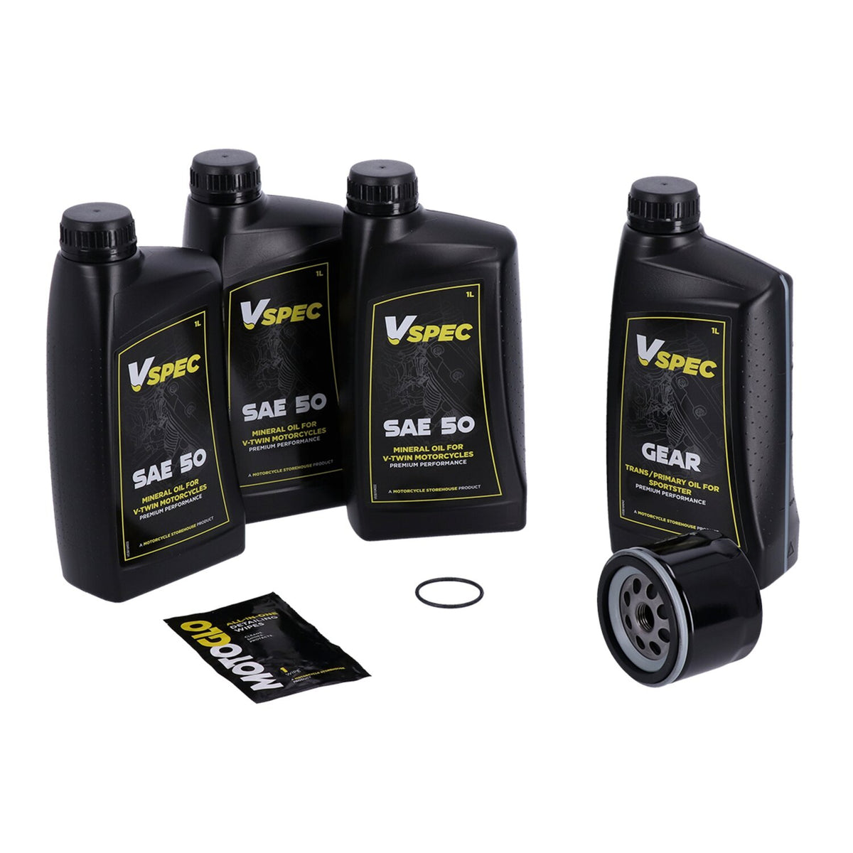 MCS, 'Big Oil' service kit. Mineral SAE50. Black filter