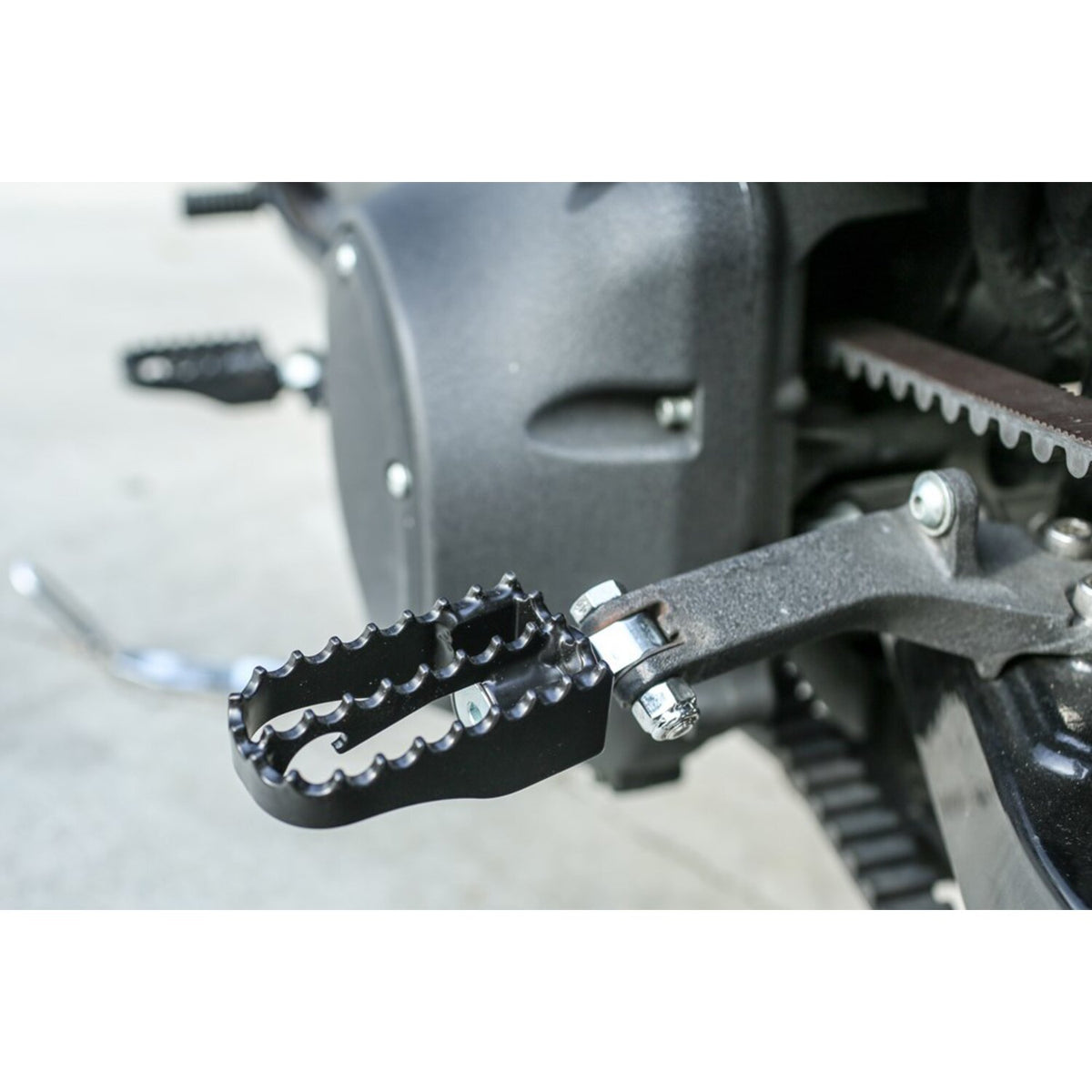 Burly, Mini MX style foot pegs. Black