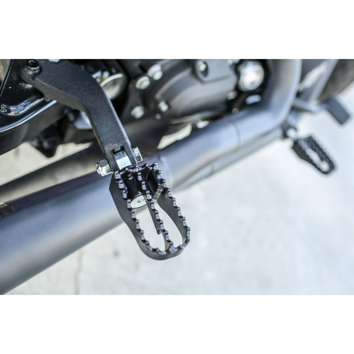 Burly, Mini MX style foot pegs. Black