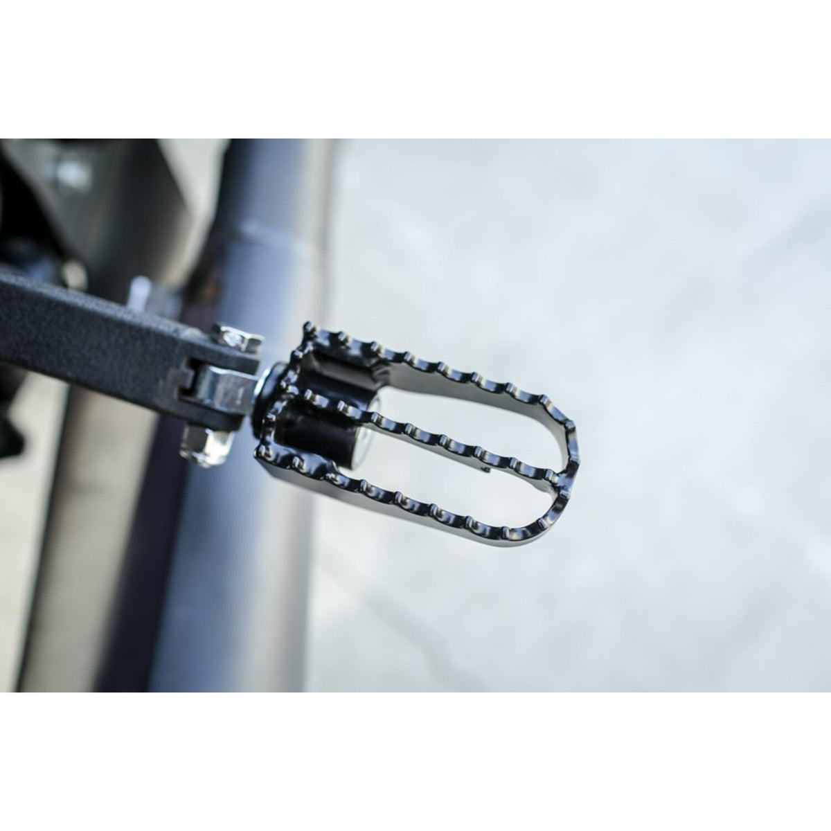 Burly, Mini MX style foot pegs. Black