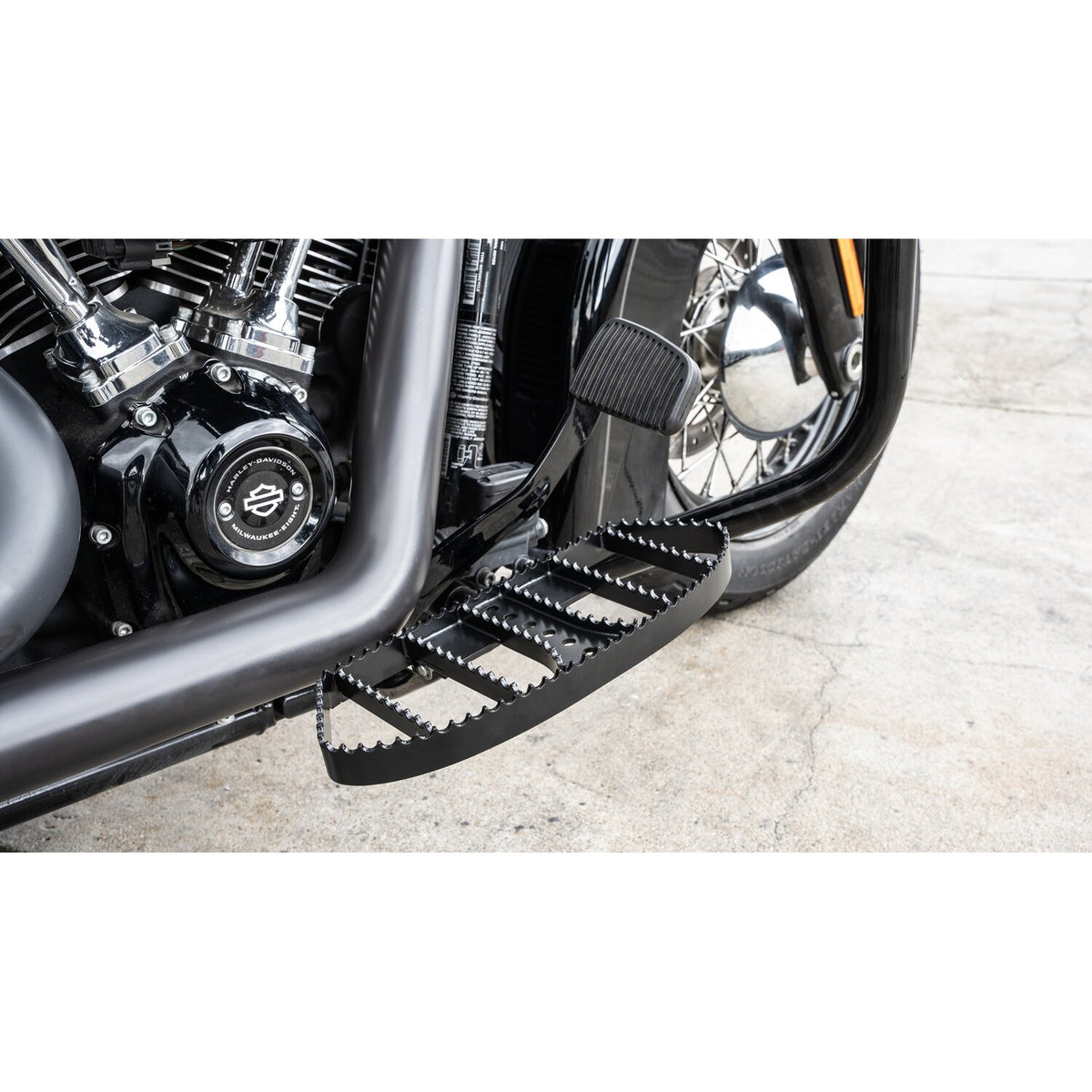 Burly, MX rider floorboards. Black