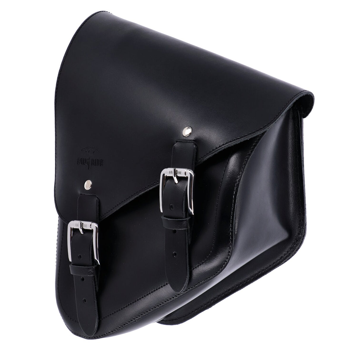 Longride, swingarm bag. Smooth, black leather