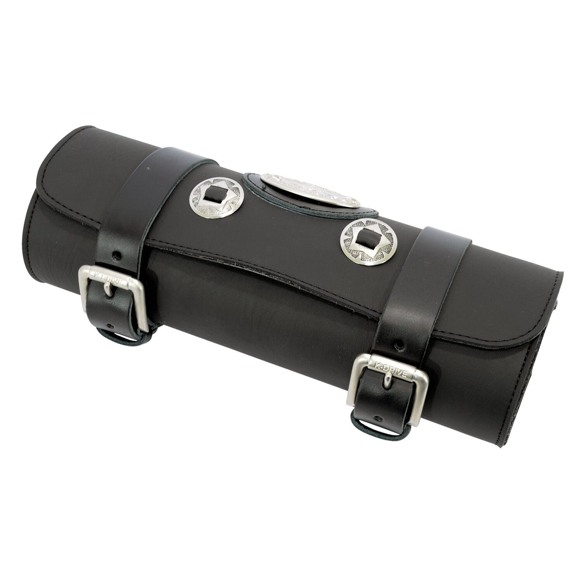Longride, genuine leather tool roll 2.8L. Smooth black