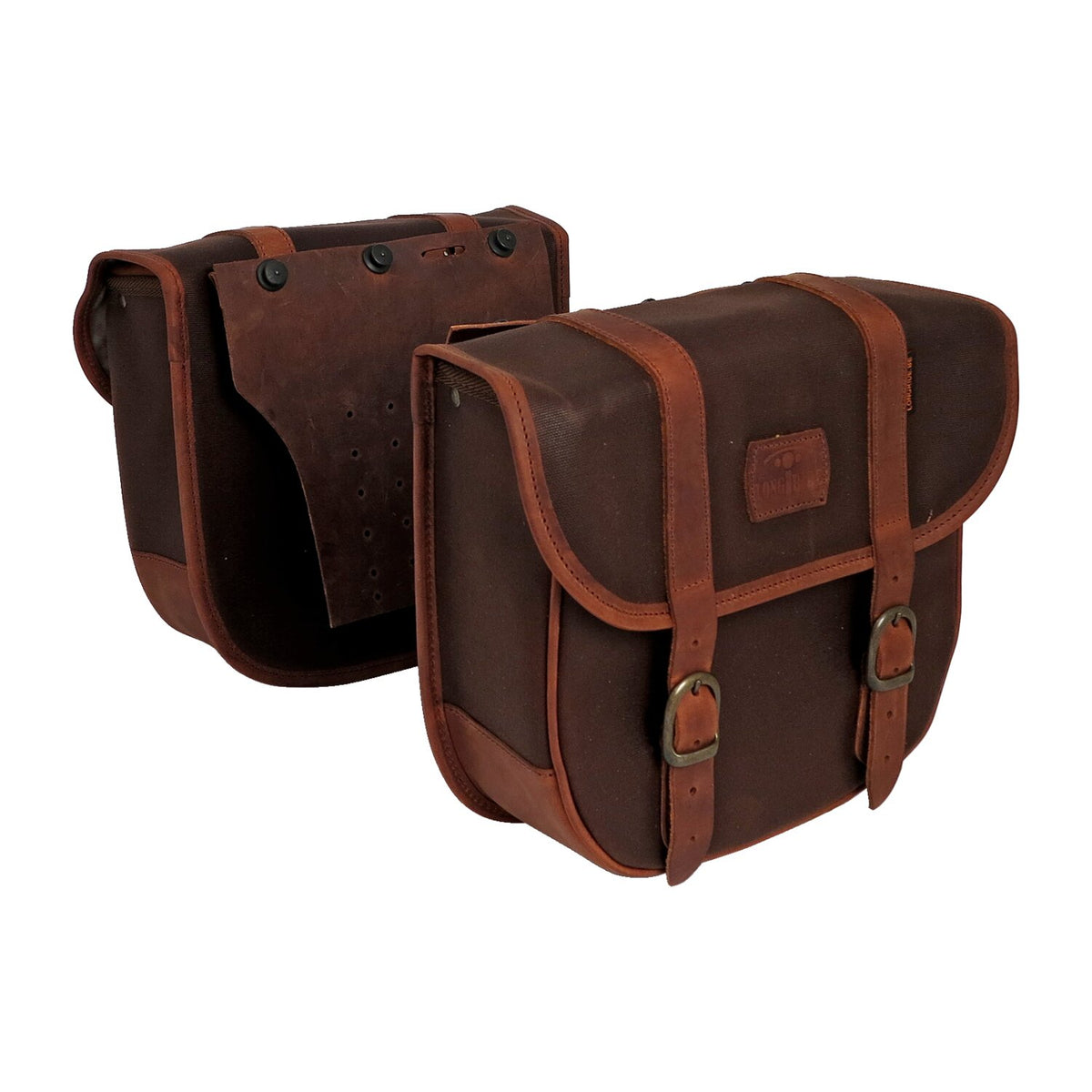 Longride, Throw over saddlebags waxed cotton. Brown