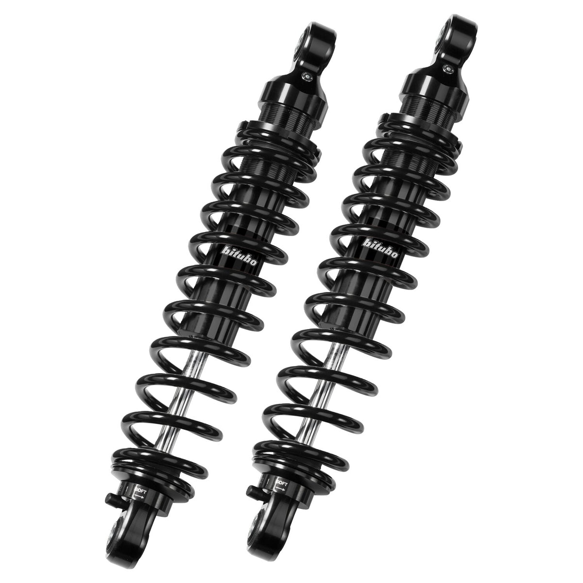 Bitubo, WME dual shock absorber set. Black. 356mm