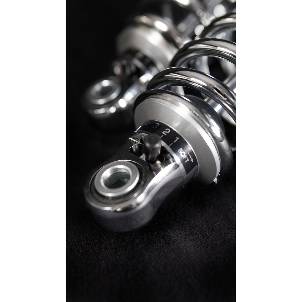 Bitubo, WME dual shock absorber set. Chrome. 331mm