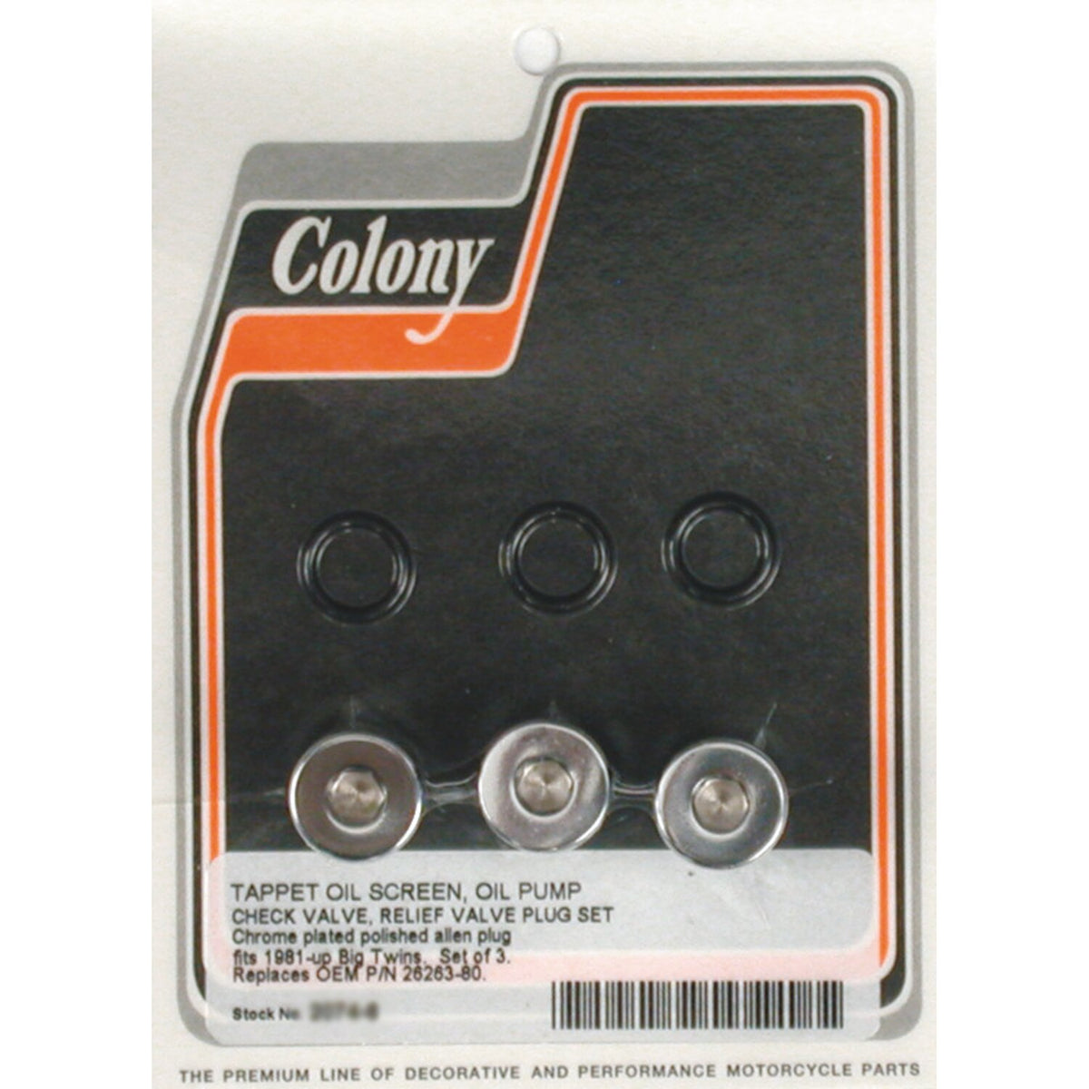 Colony oil pump & crankcase plug set