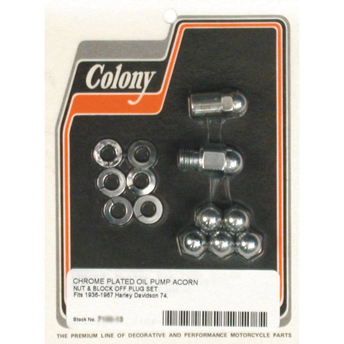 Colony oil pump mount nuts, acorn