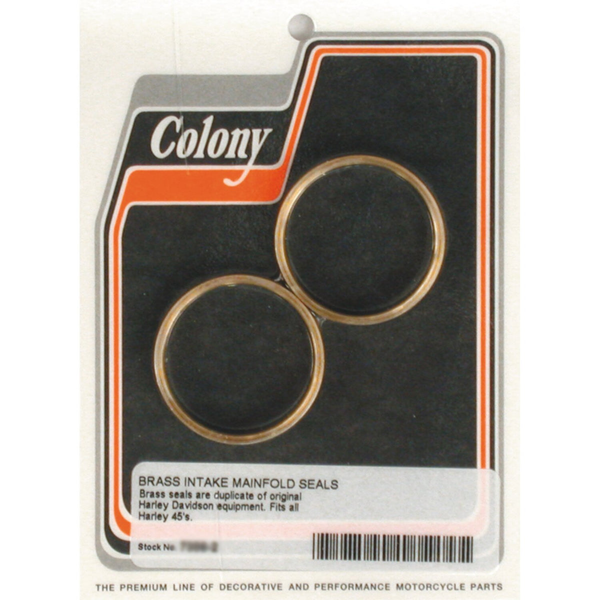 Colony, manifold intake seals. Plumber style