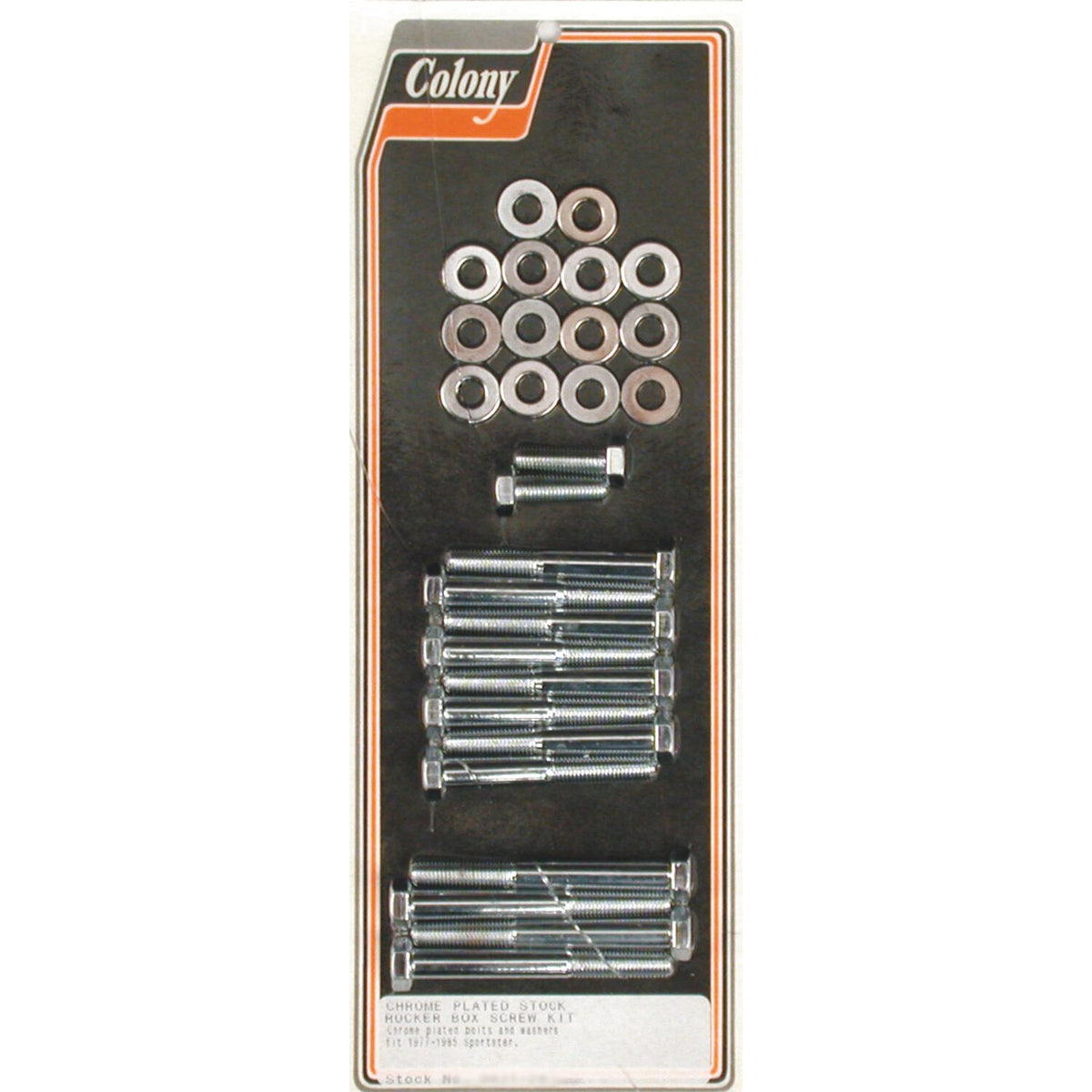 Colony, Sportster rocker box bolt kit. Hex, chrome