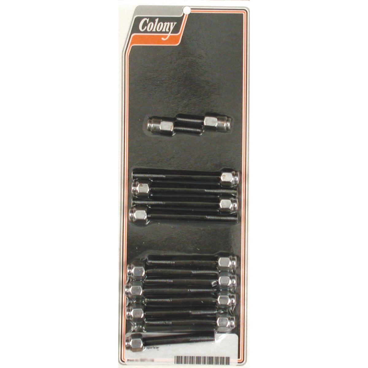 Colony, Sportster rocker box bolt kit. Cap style, chrome
