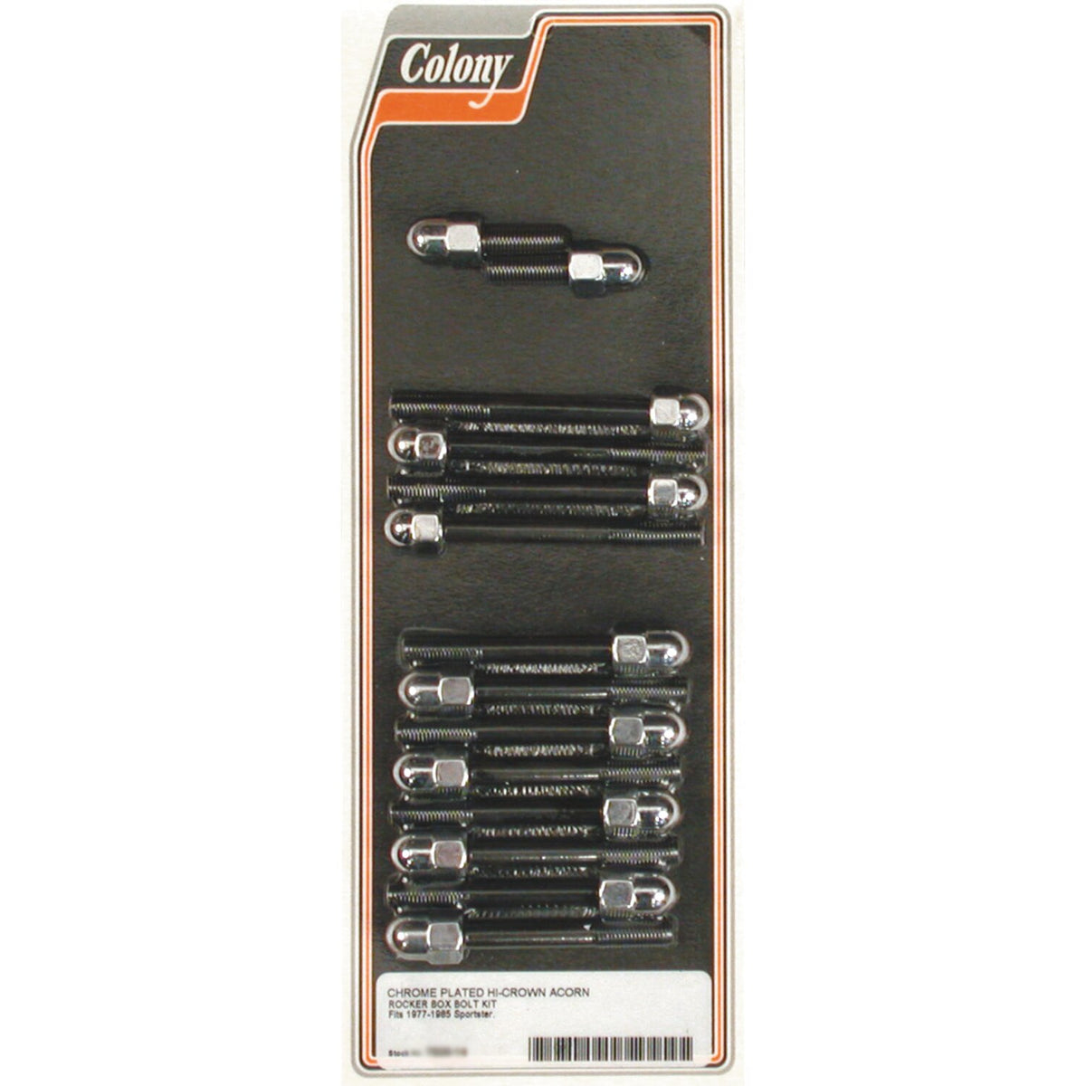 Colony, Sportster rocker box bolt kit. Acorn, chrome