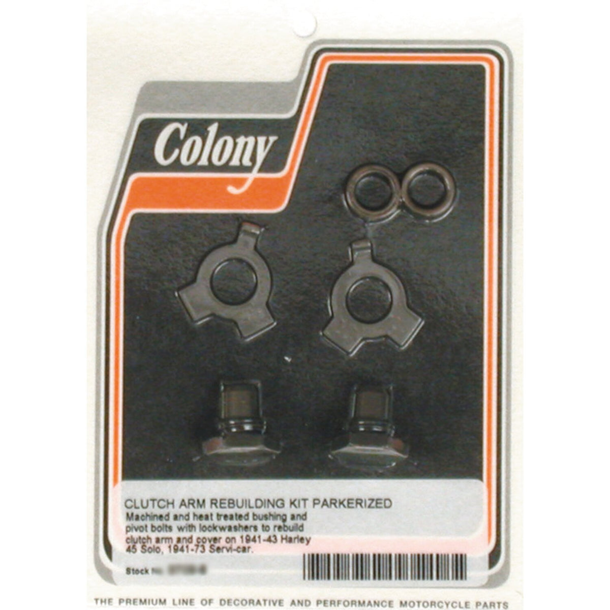 Colony, clutch arm rebuild kit. Parkerized