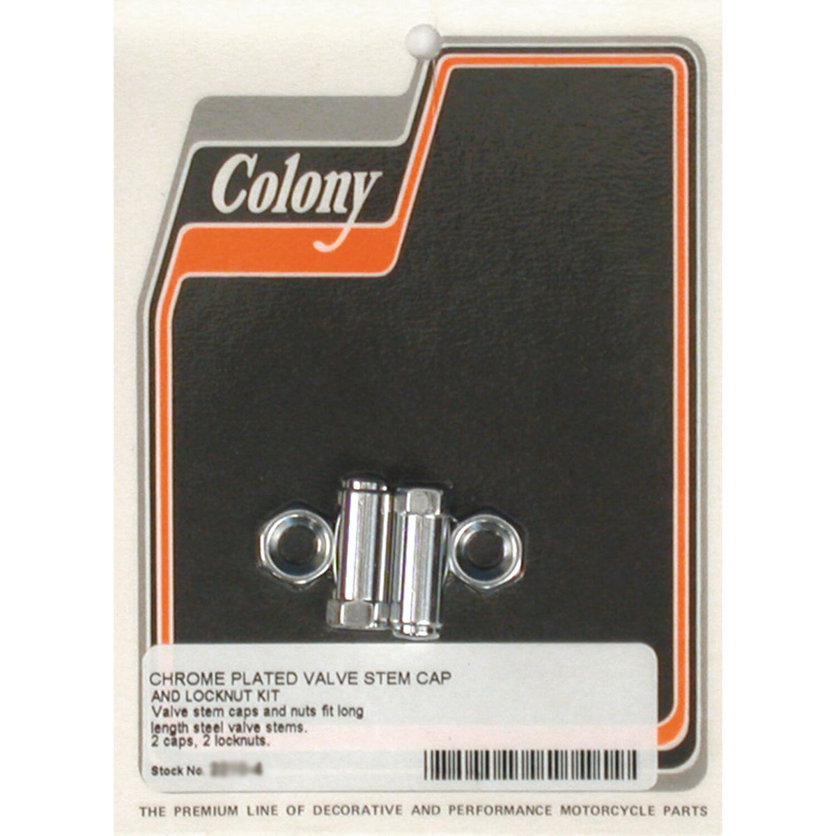 Colony valve stem caps. Long length