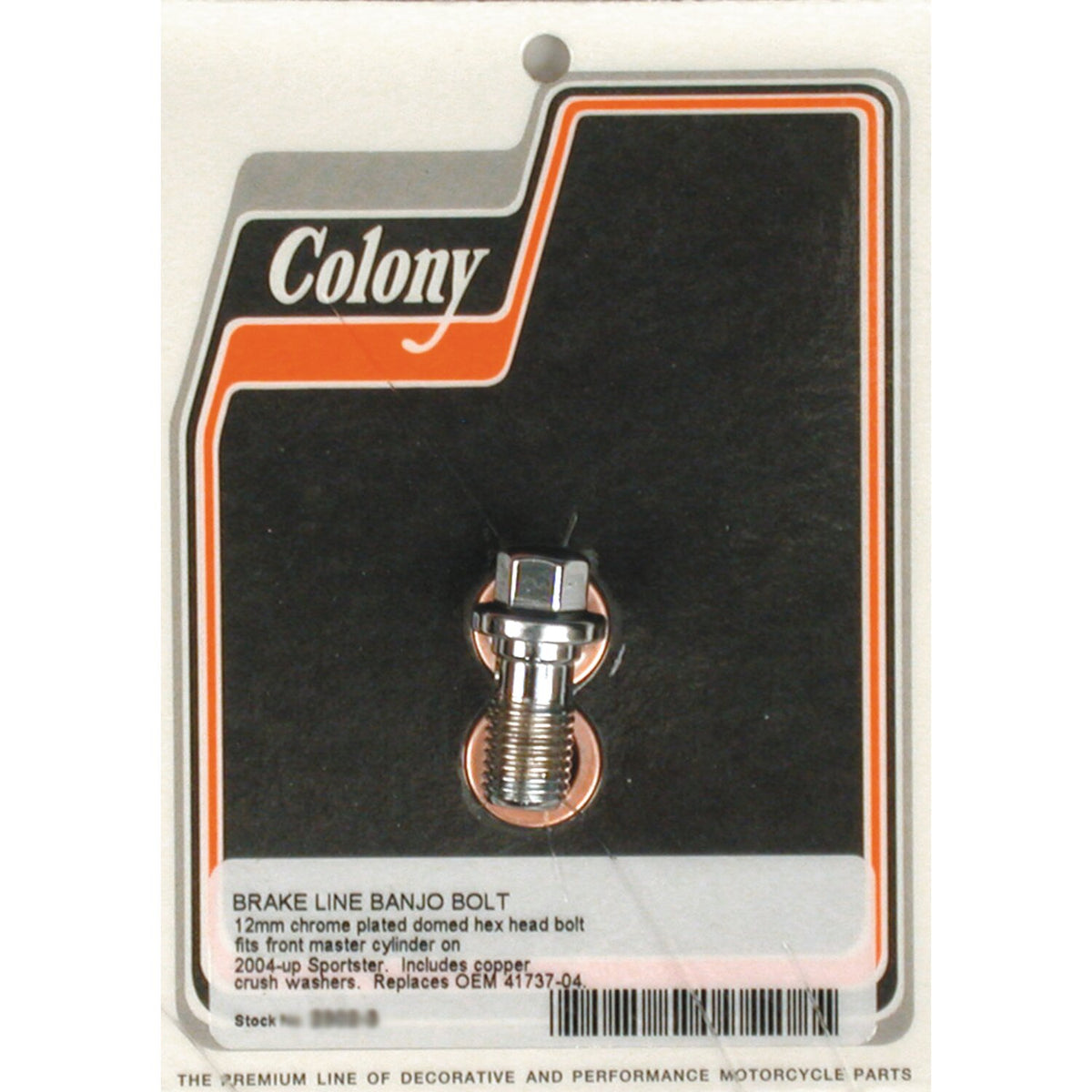 Colony banjo bolts, 12mm x 1.5