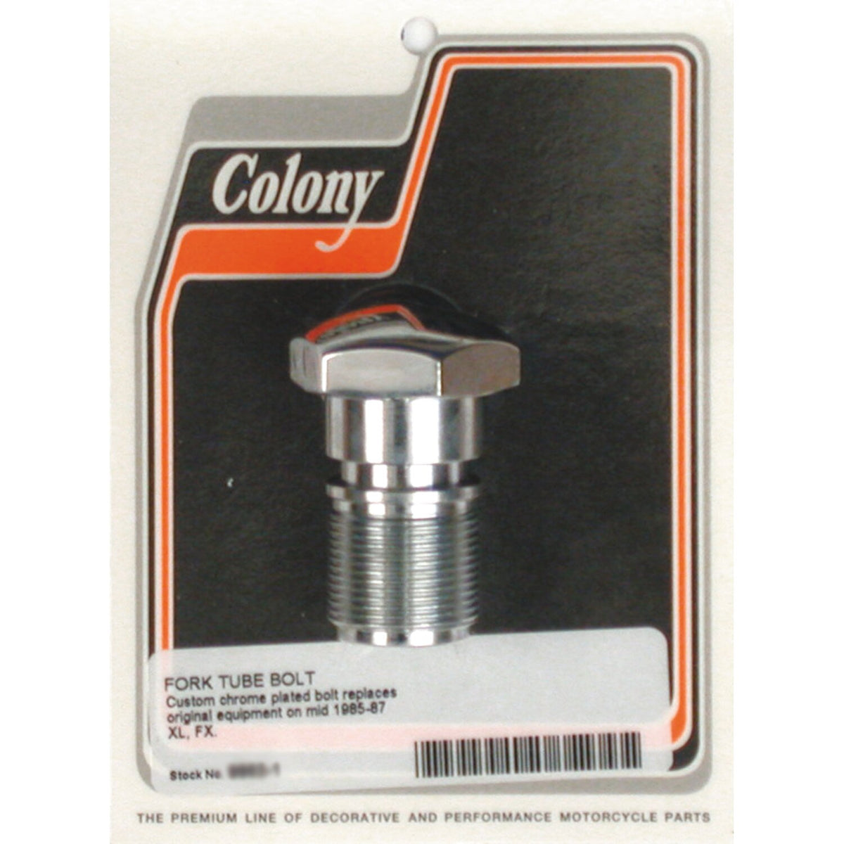 Colony, 35mm fork tube plug. Chrome