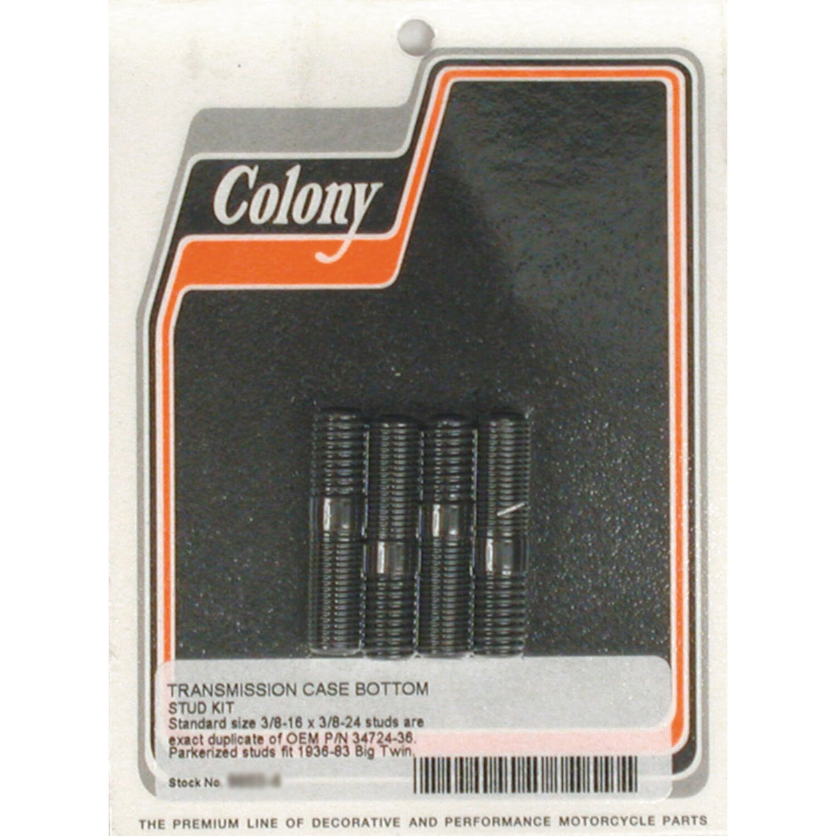 Colony, transmission to mount plate studs
