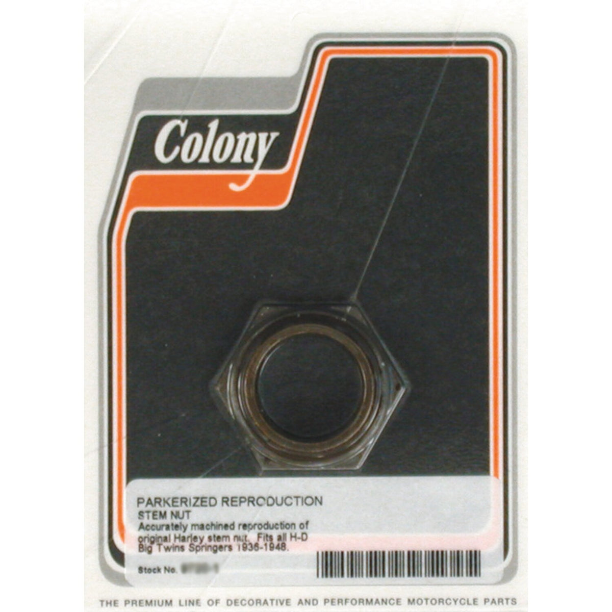 Colony, Springer fork stem nut. Black