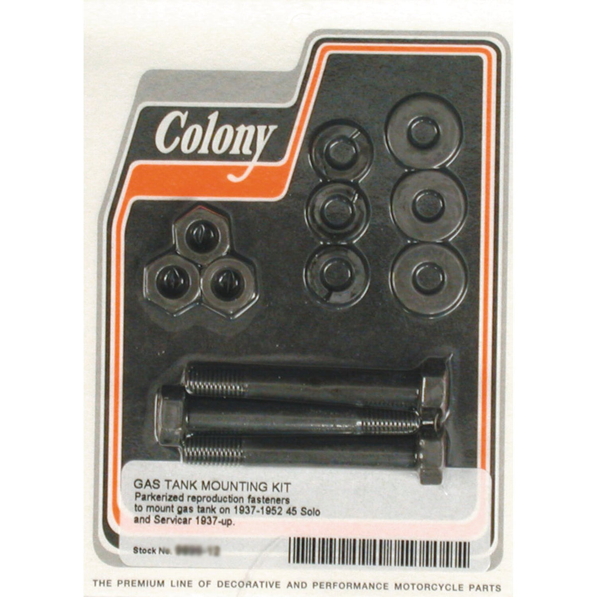 Colony, oil tank mount kit. Black parkerized