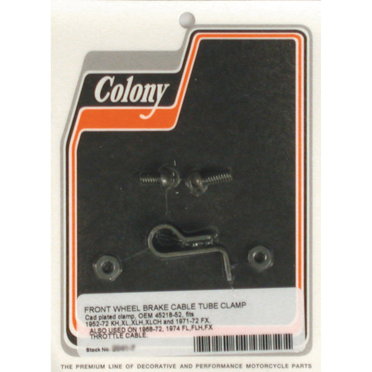 Colony brake & throttle cable clamp