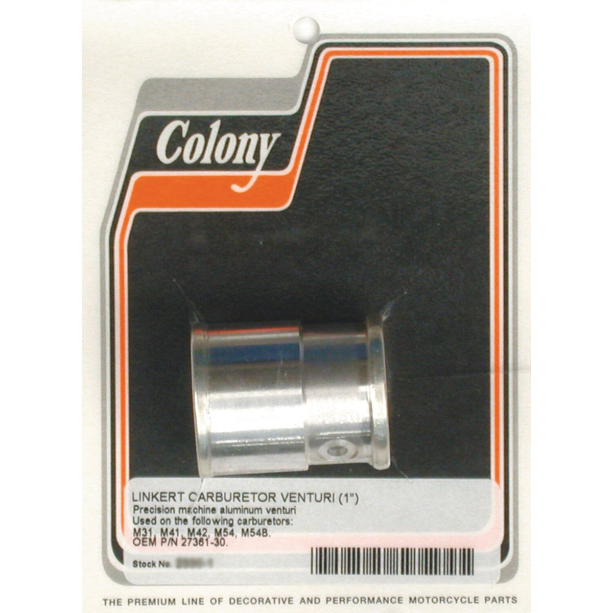 Colony, venturi for 1-1/4" Linkert carb