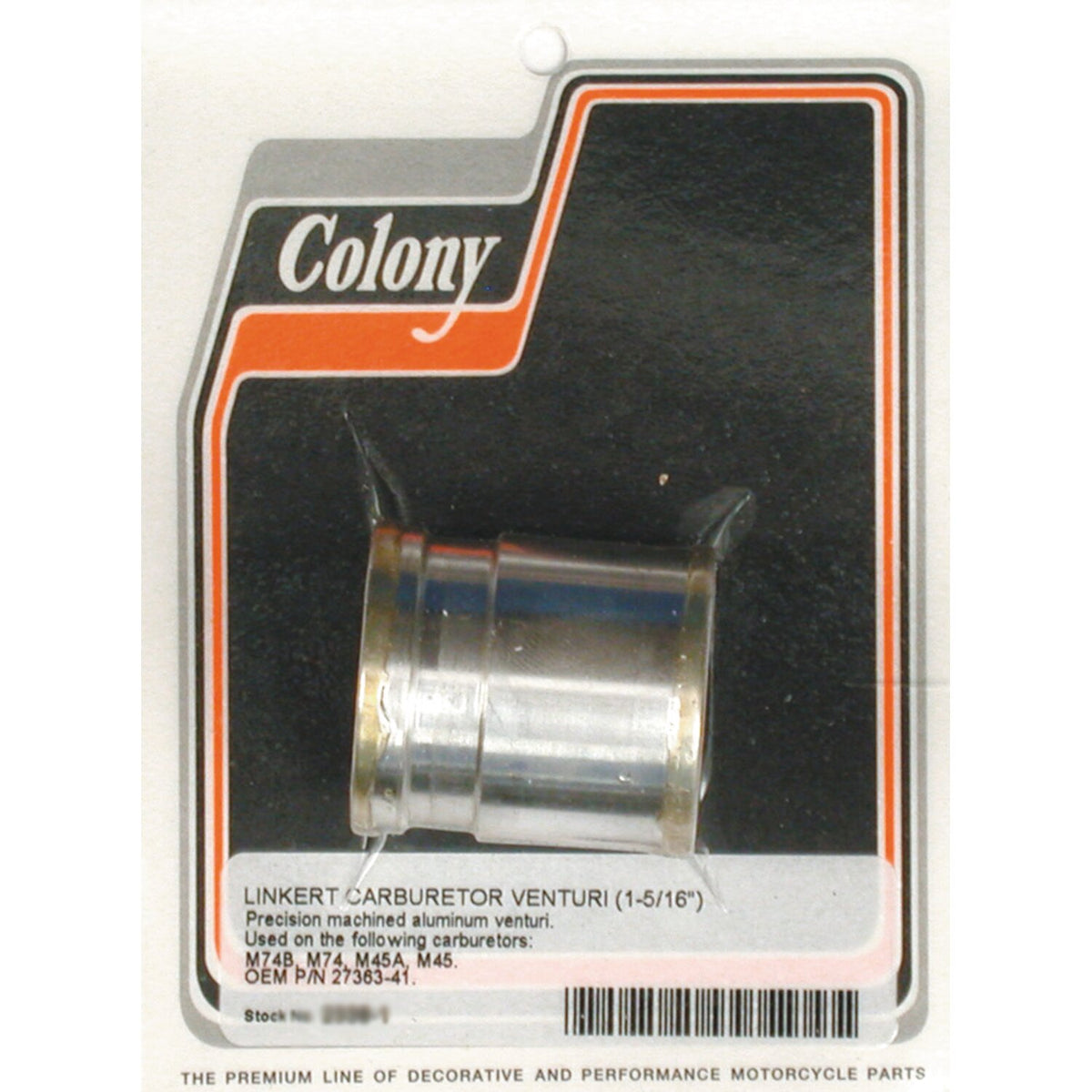 Colony, venturi for 1-1/2" Linkert carb