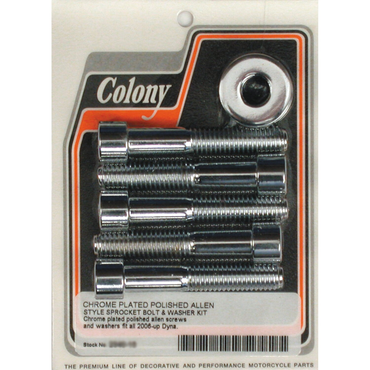 Colony, wheel pulley bolt & washer kit. Chrome