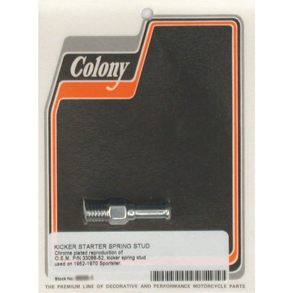 Colony, kickstart return spring stud. Chrome