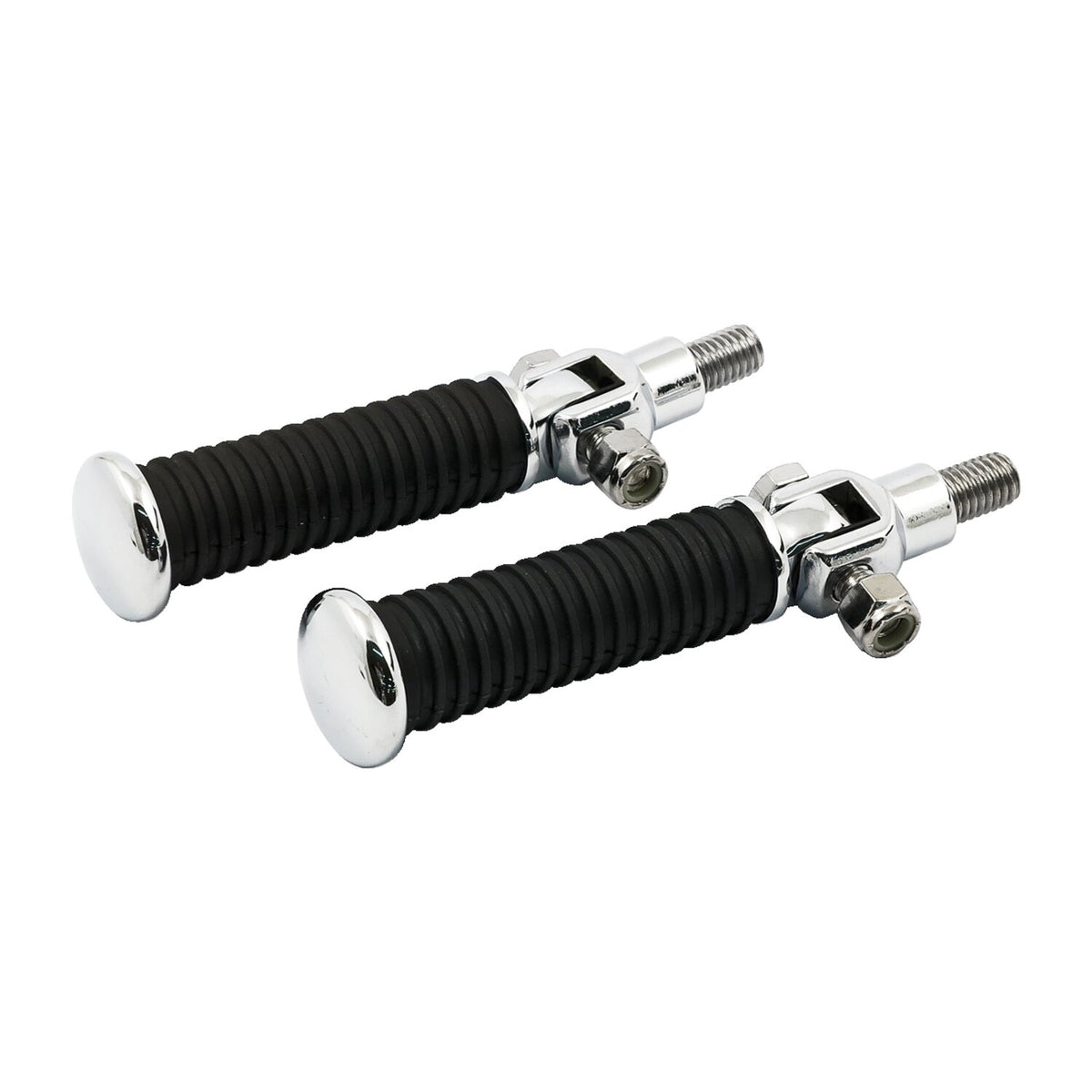Softail passenger foot peg kit. Chrome end caps