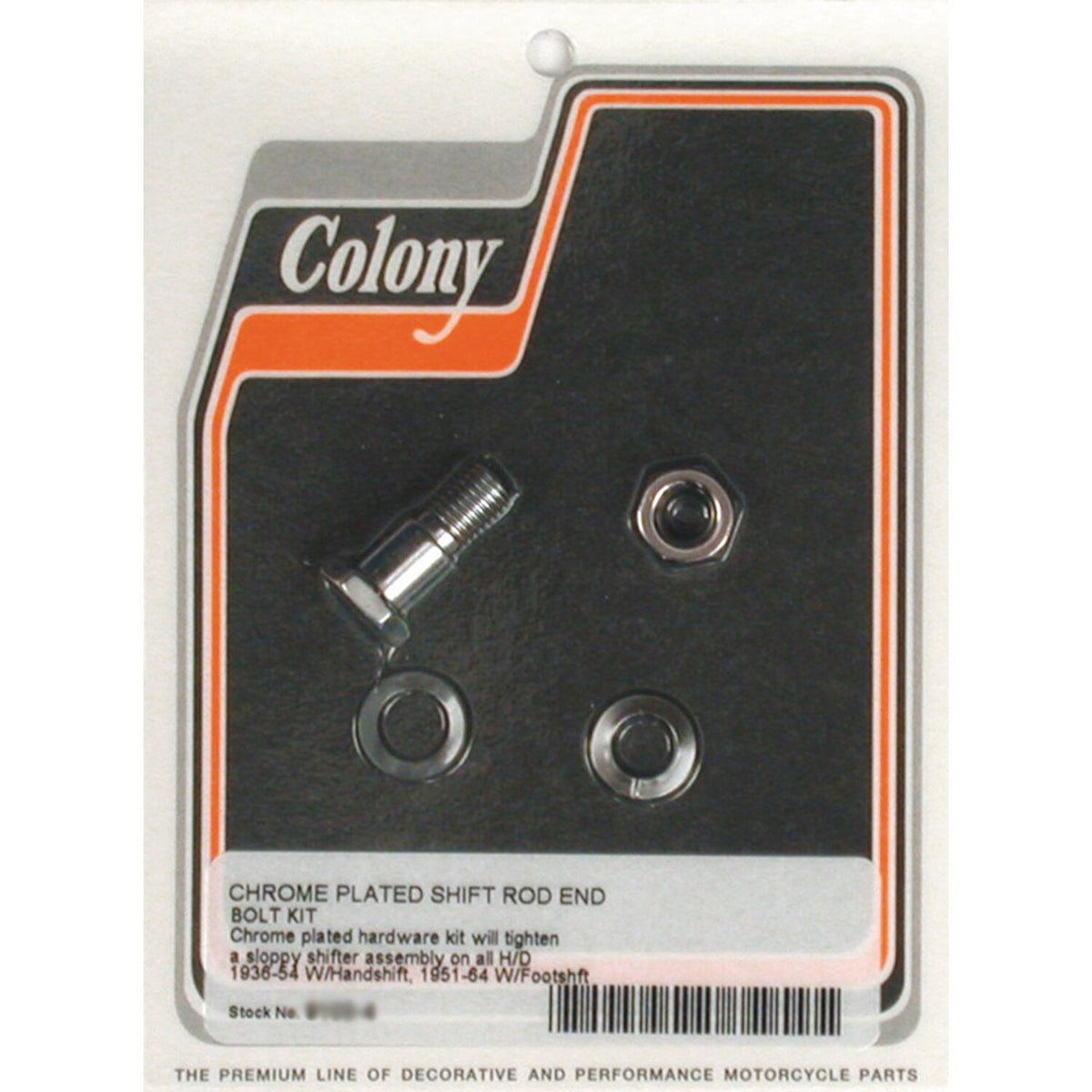 Colony, shifter rod bolt end kit. Chrome