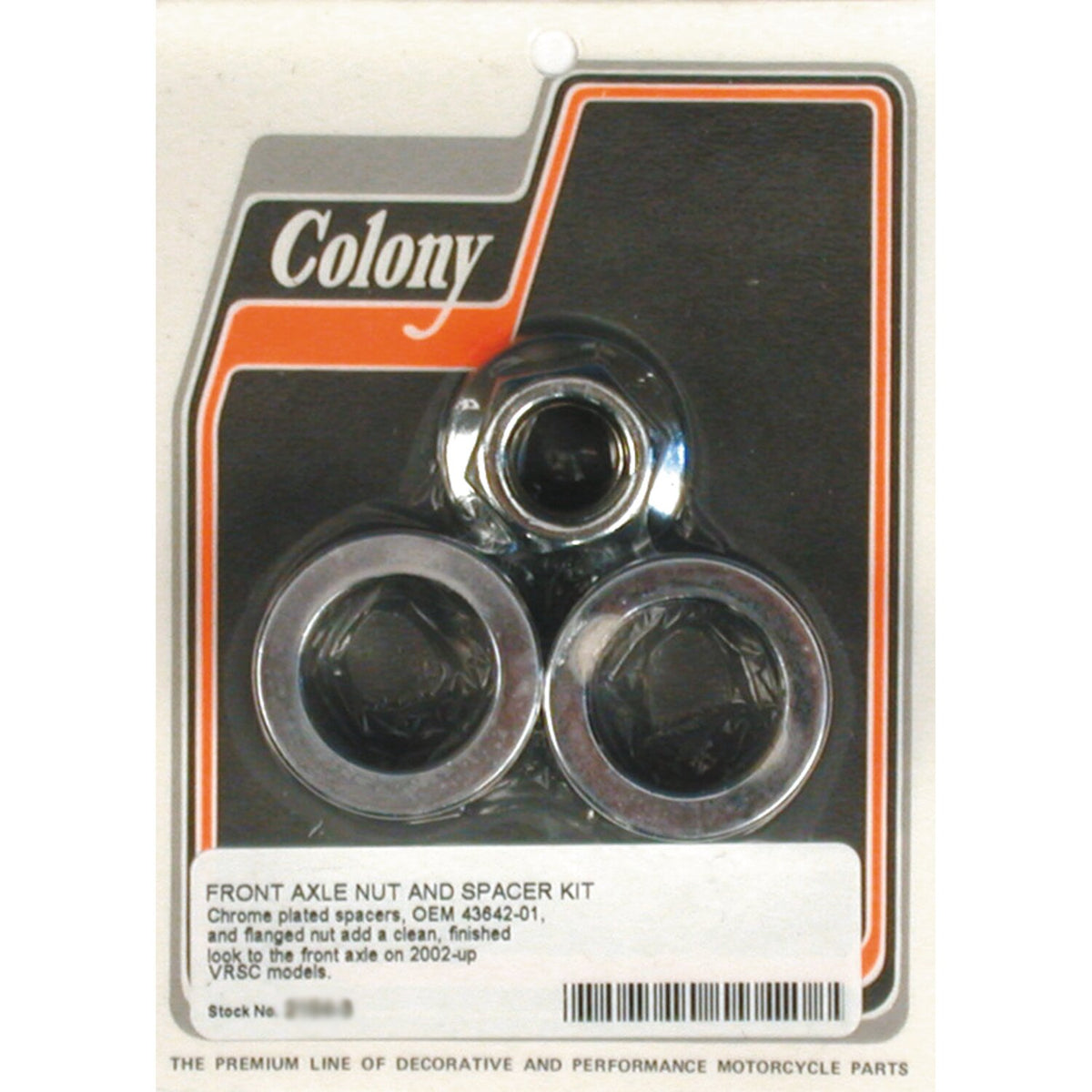 Colony V-Rod axle nut & spacer kit