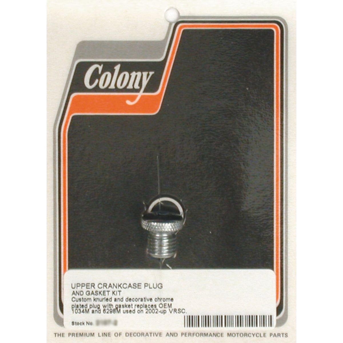 Colony upper crankcase plug & gasket kt