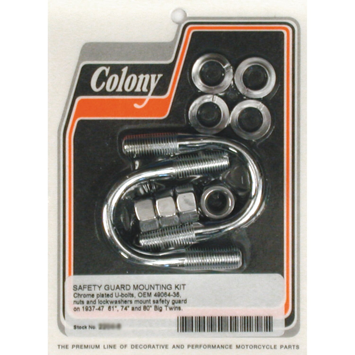 Colony, engine guard U-bolt mount kit. Chrome