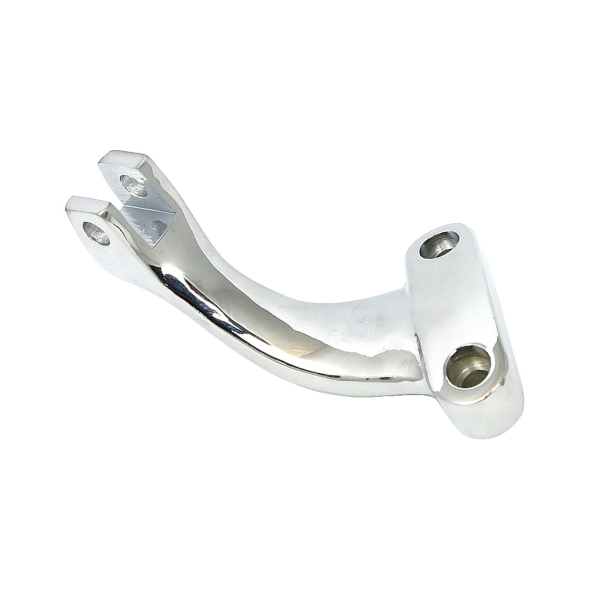 XL Sportster rider foot peg bracket, left. Chrome