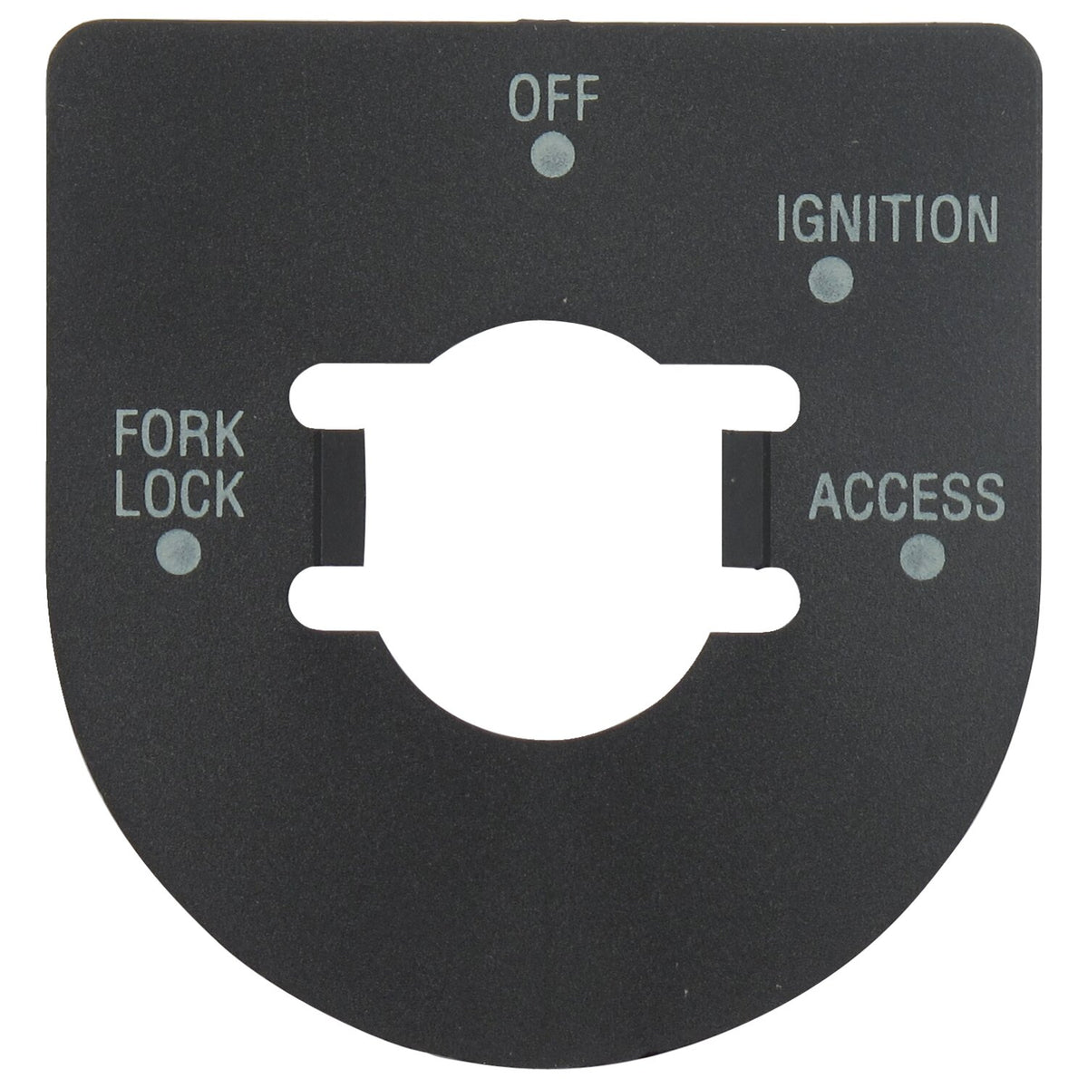 Ignition switch decal. Satin black