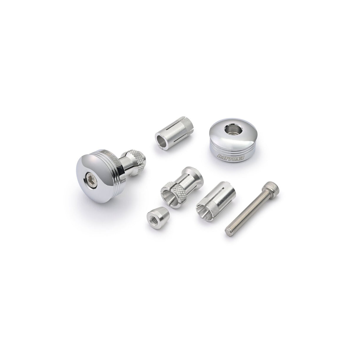 Daytona, bar end mirror adaptor set. Chrome