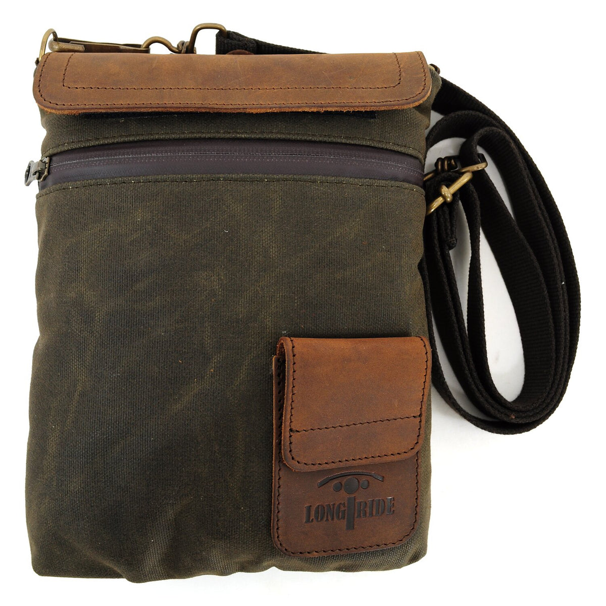 Longride, small Heritage waxed duffle/tank bag. Khaki/Ranger