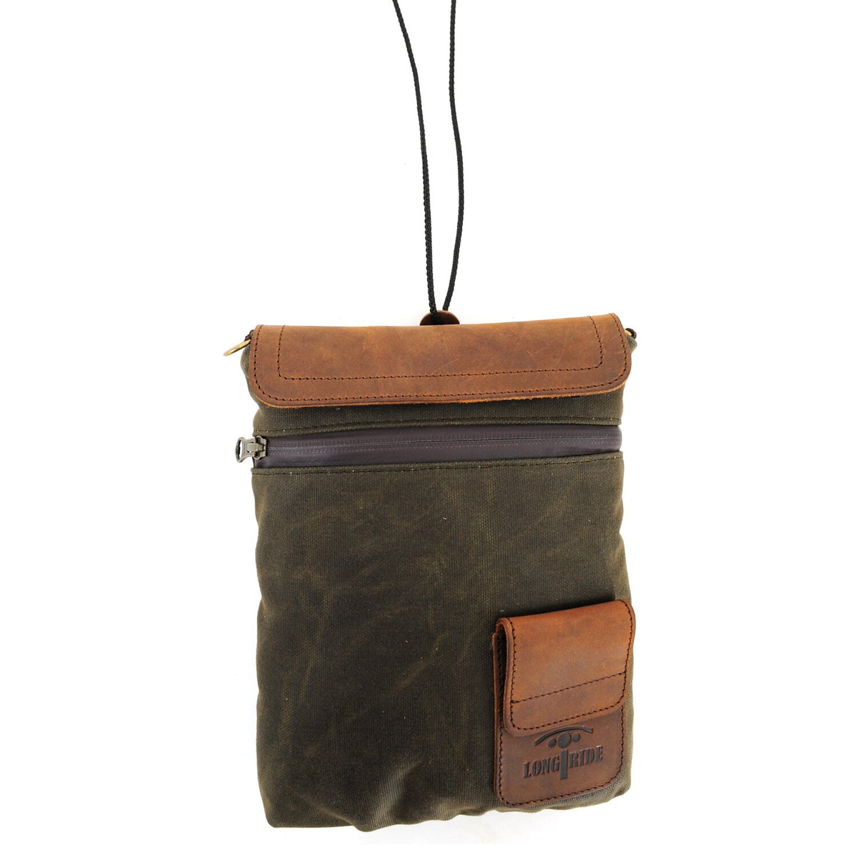 Longride, small Heritage waxed duffle/tank bag. Khaki/Ranger